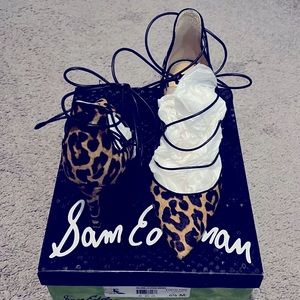 Sam Edelman ‘HELAINE’ Leopard ankle strap heel!